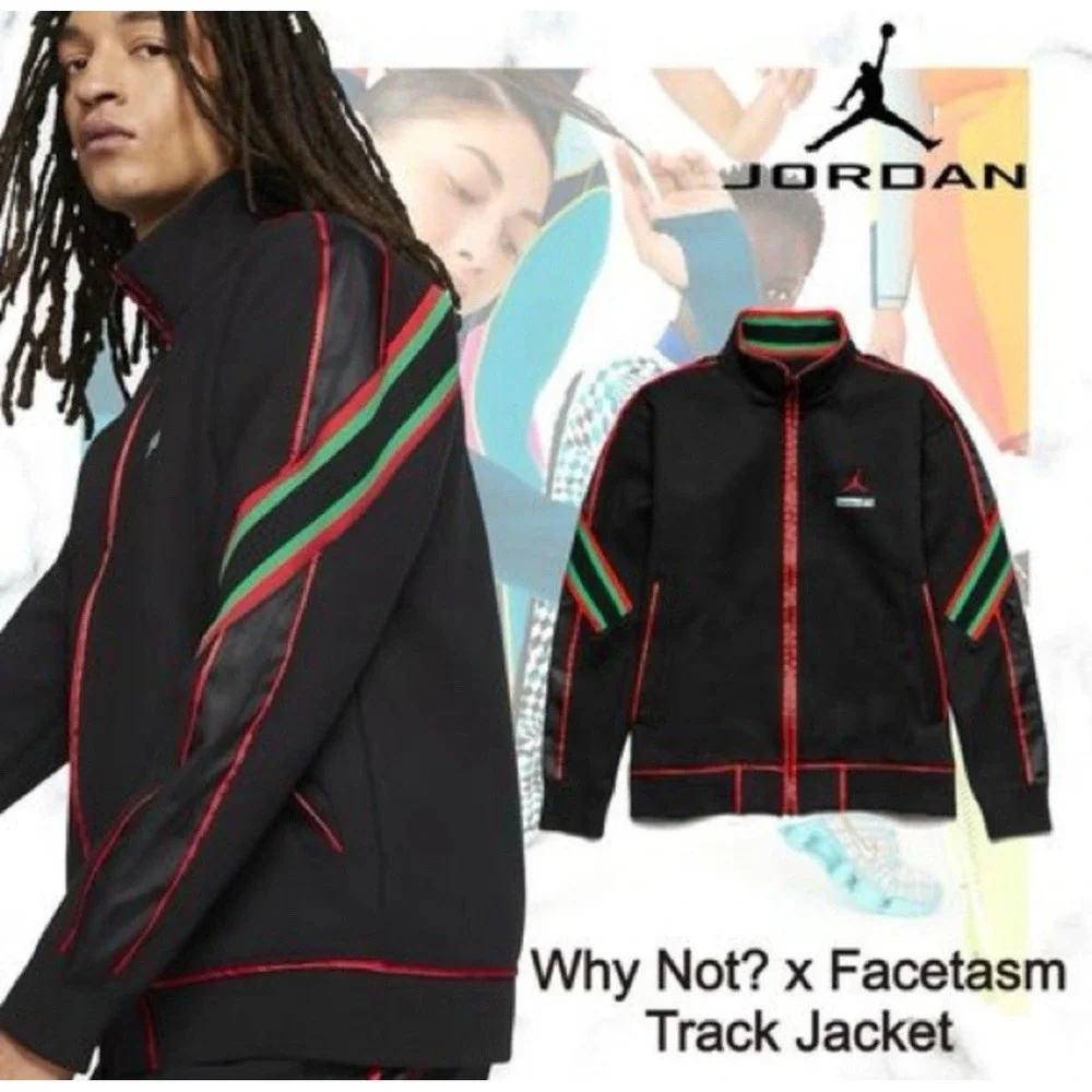Nike Air Jordan Why Not x Facetasm Collab Track Jacket DC4638-010 Men's Size‎ S